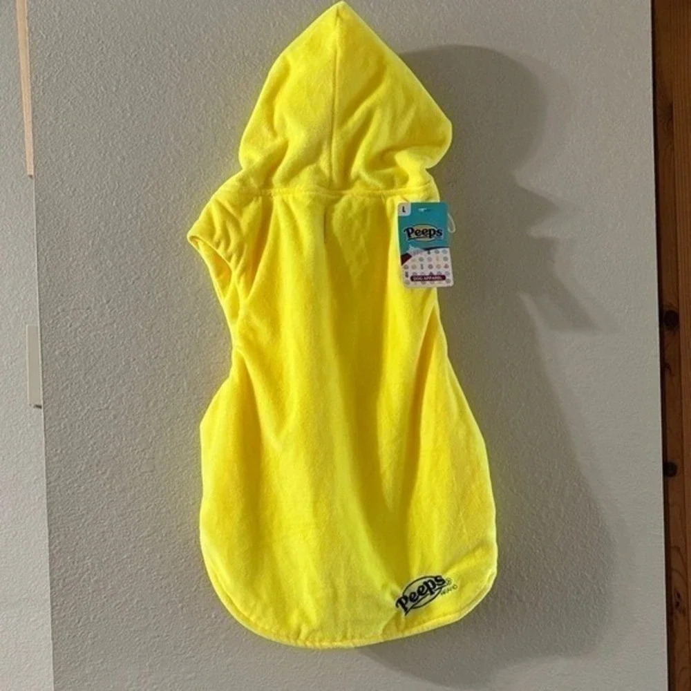 Peeps SZ Large Yellow Hooded Dog Costume Halloween Easter 22